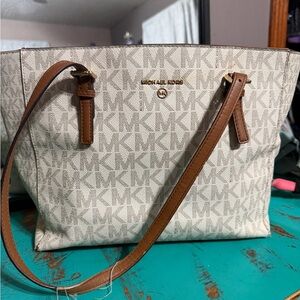 Michael Kors Beige and Tan Tote Bag